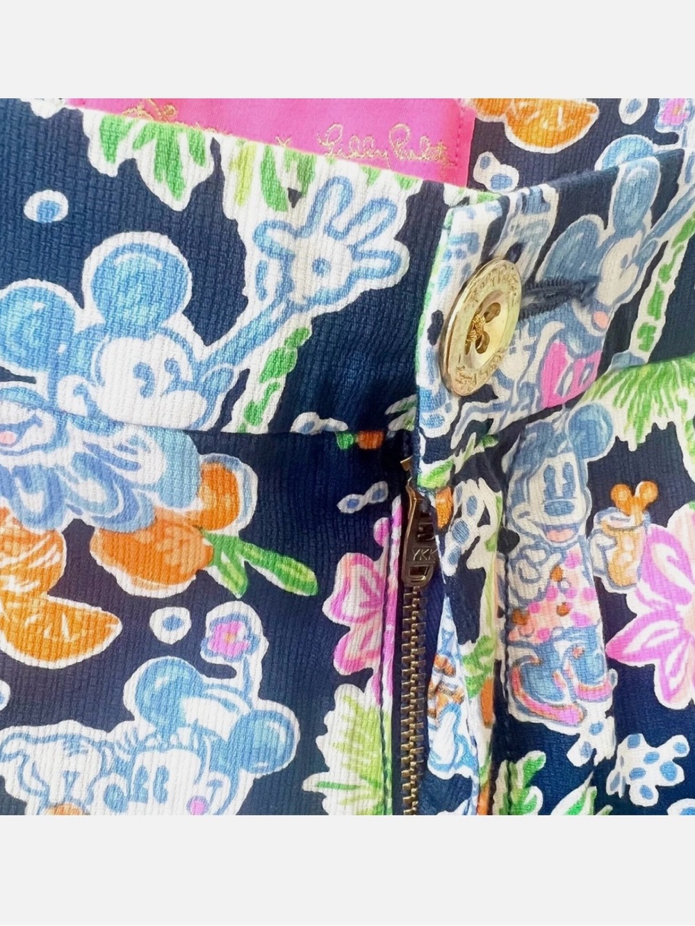 Lilly Pulitzer Navy Multicolor Floral Scallop Hem Shorts - Picture 2 of 6